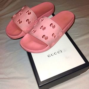 Pink Gucci Slides
